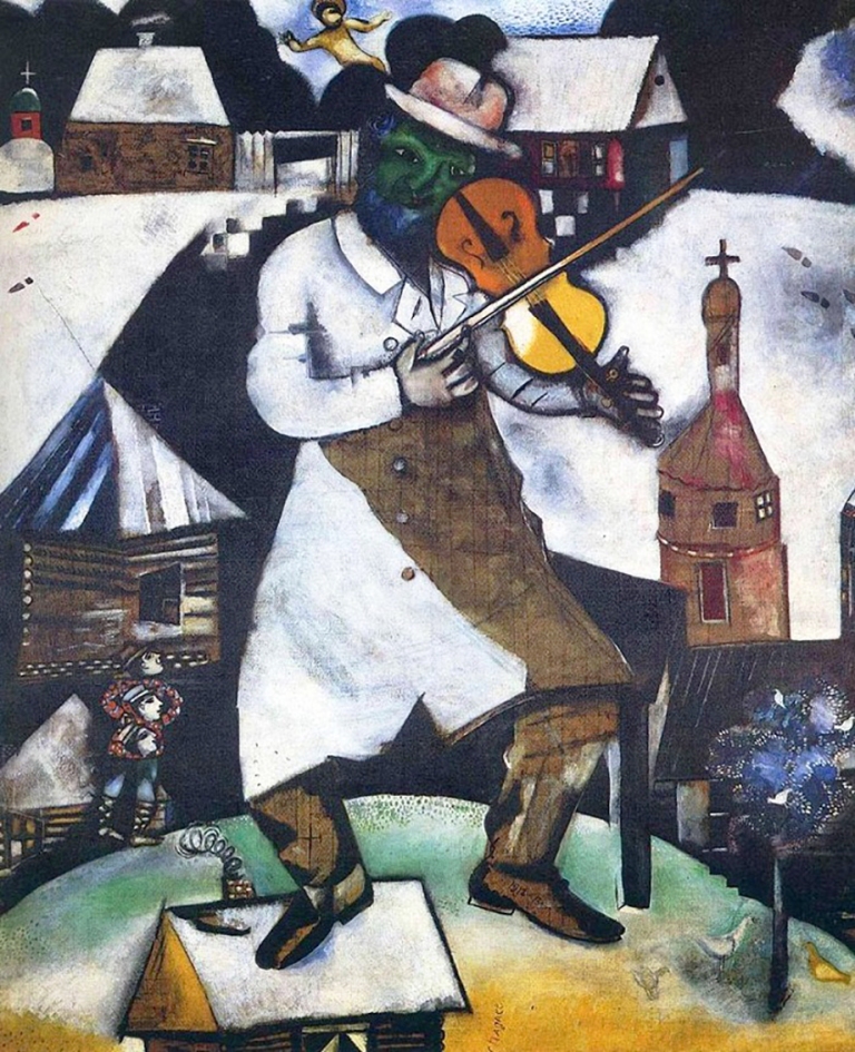 'The Fiddler', 1913, by Marc Chagall.