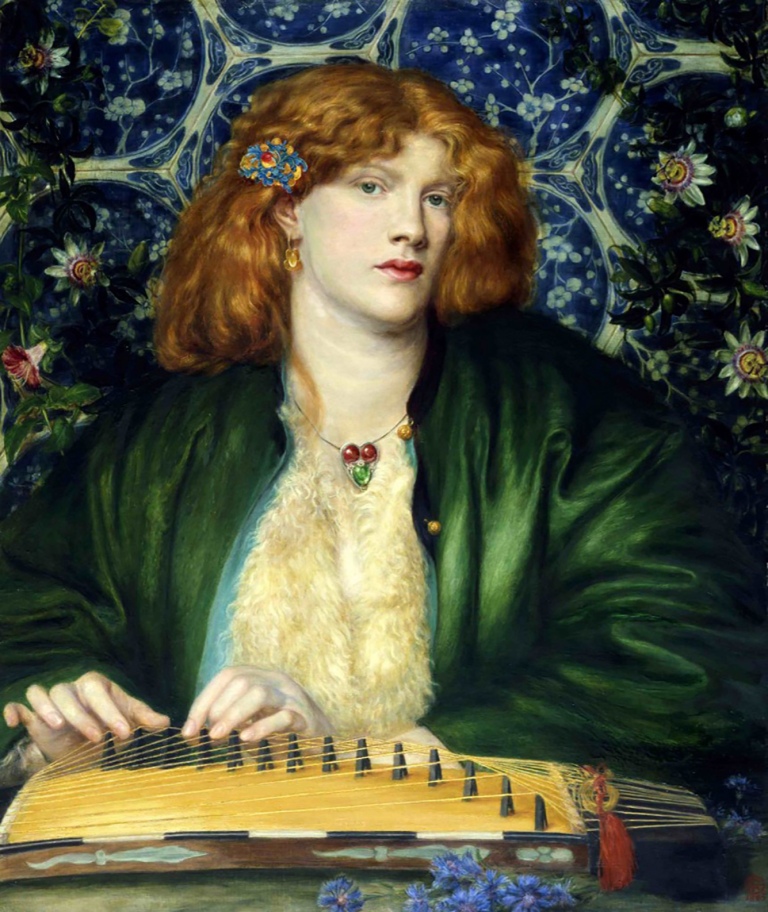 Fanny Cornforth playing the Koto.